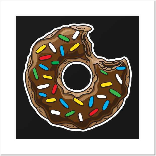 Chocolate donut Wall Art by Plushism